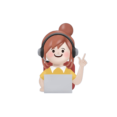 calling cartoon girl